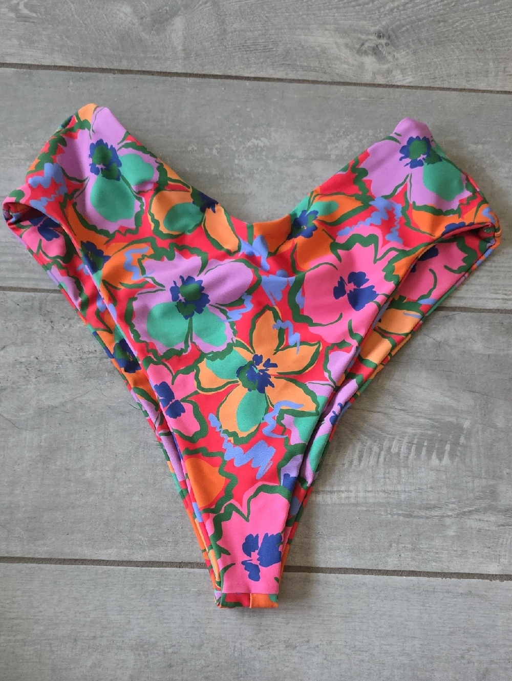 NWOT Skatie "Melly" Floral Swimsuit Bottoms Pink, Orange, Blue, Lilac & Green